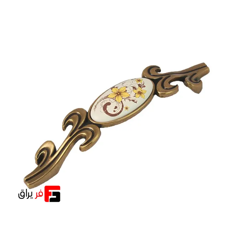 دستگیره کمد و کابینت ملونی مدل ML314 رنگ زیتونی سایز 9.6 و 12.8 سانتی متر