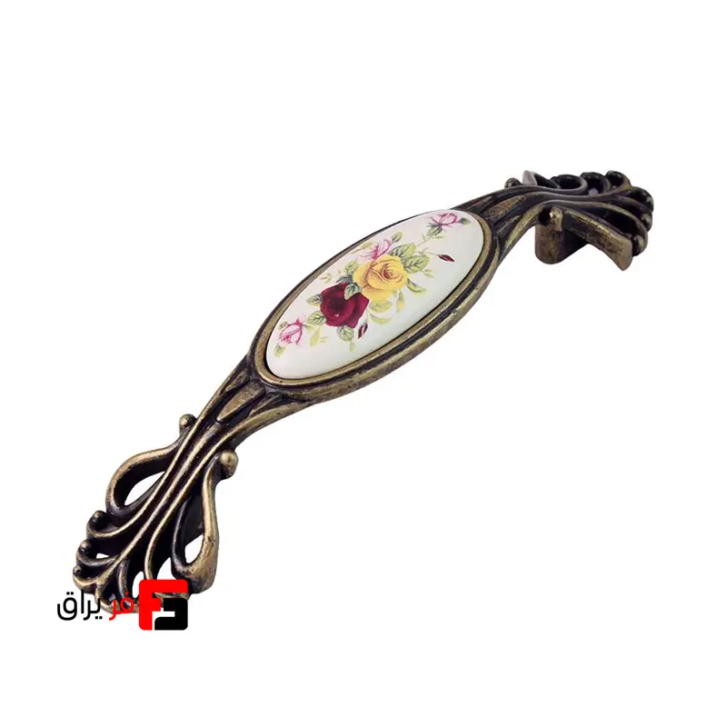 دستگیره کمد و کابینت ملونی مدل ML319 رنگ زیتونی سایز 12.8 سانتی متر
