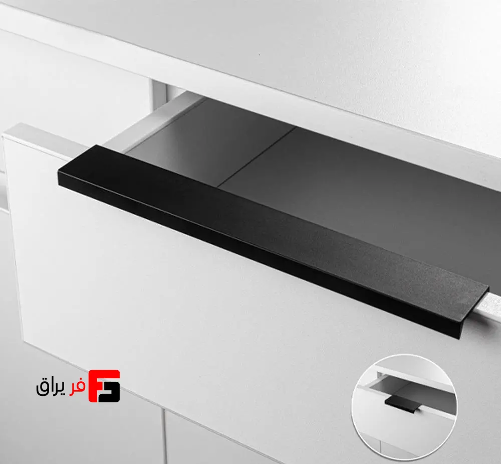 دستگیره کمد و کابینت ملونی مدل ML348 رنگ مشکی مات سایز 3.2و6.4و12.8و19.2 سانتی متر