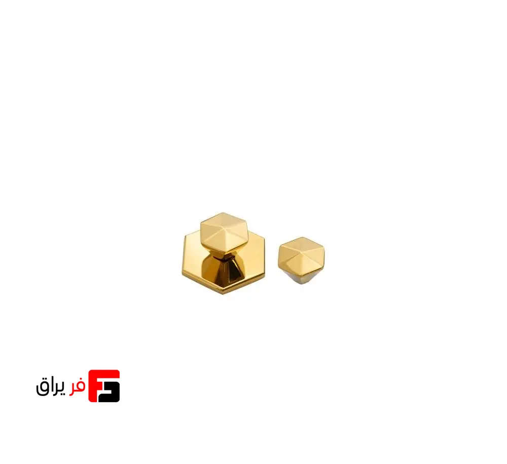 دستگیره کمد و کابینت ملونی مدل ML370 رنگ طلائی سایز Knob s و Knob L