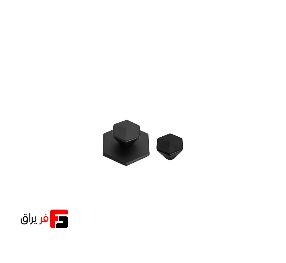 دستگیره کمد و کابینت ملونی مدل ML370 مشکی مات (Knob S Knob L)