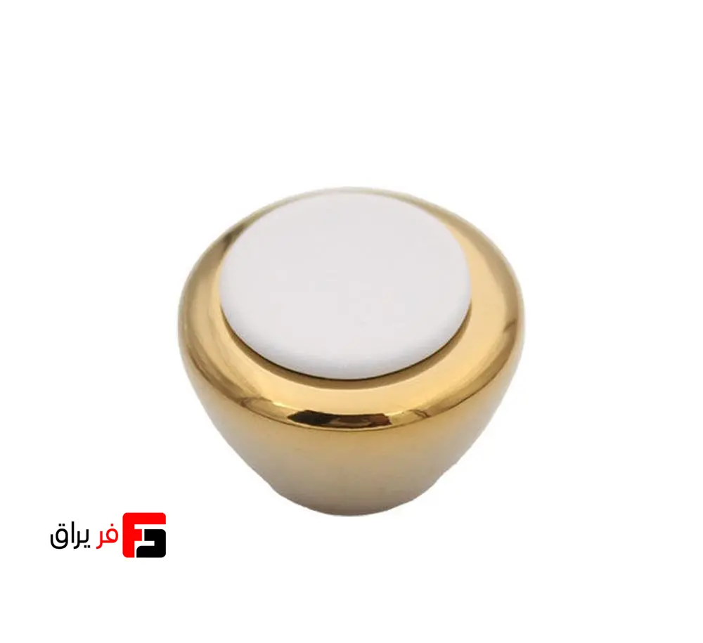 دستگیره کمد و کابینت ملونی مدل ML374 رنگ سفیدطلائی سایز S و L