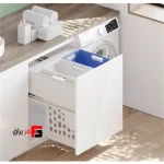 سطل توکار ریلی رخت چرک لاندری جهت یونیت عرض 600mm فانتونی Q060