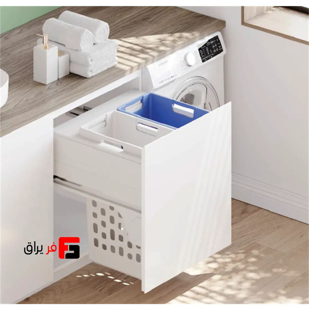 سطل توکار ریلی رخت چرک لاندری جهت یونیت عرض 600mm فانتونی Q060