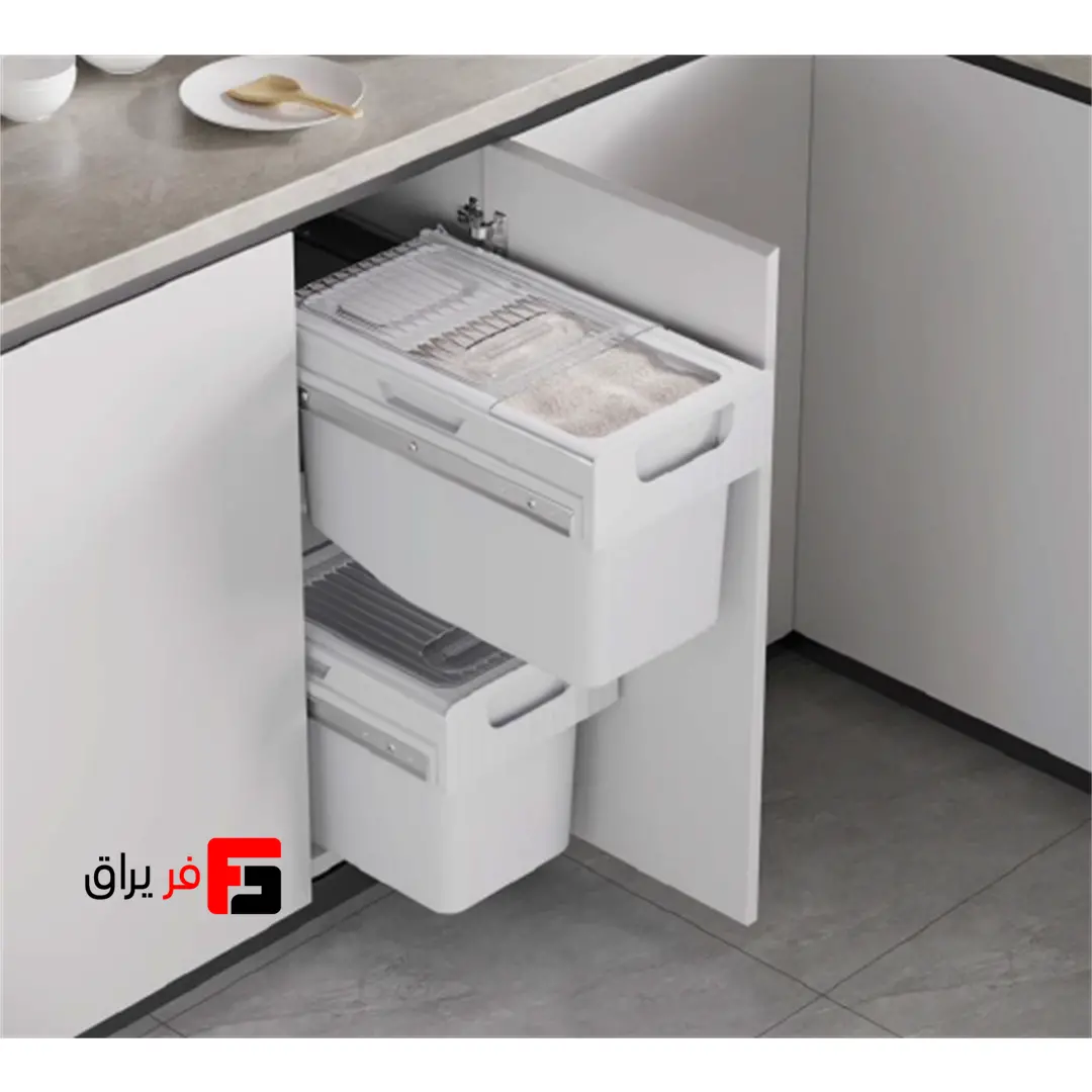 سطل ریلی جای برنج و حبوبات توکار جهت یونیت عرض 300 فانتونی Q930