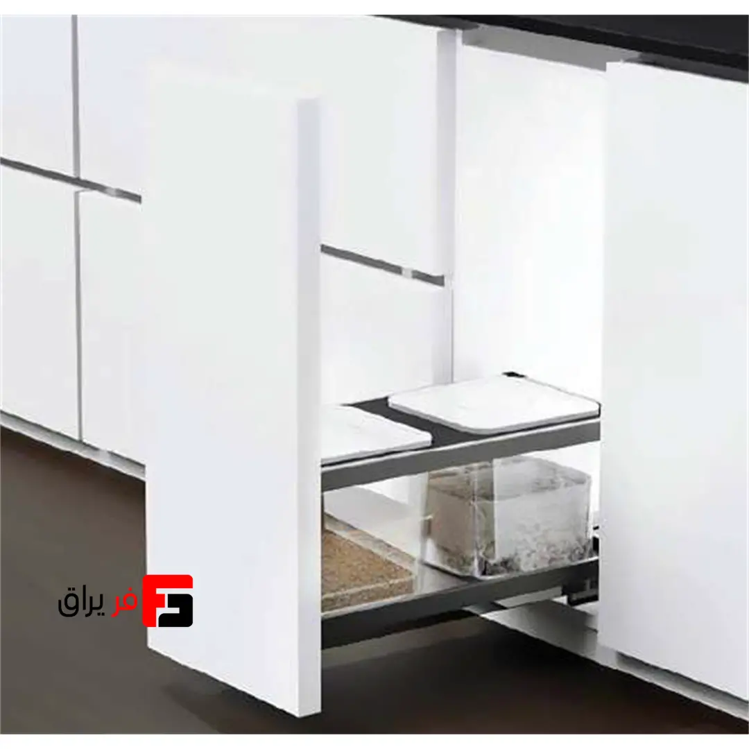 سطل ریلی جای برنج و حبوبات توکار فانتونی Q935 مناسب یونیت 300 میلی‌متر