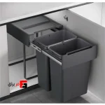 سطل چند منظوره توکار متصل به کف دو سطلی جهت یونیت عرض 400mm فانتونی Q540