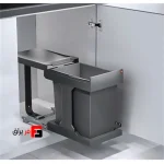 سطل چند منظوره توکار متصل به کف هایلو مدل سولو فانتونی Q140 مناسب یونیت 400 میلی‌متر
