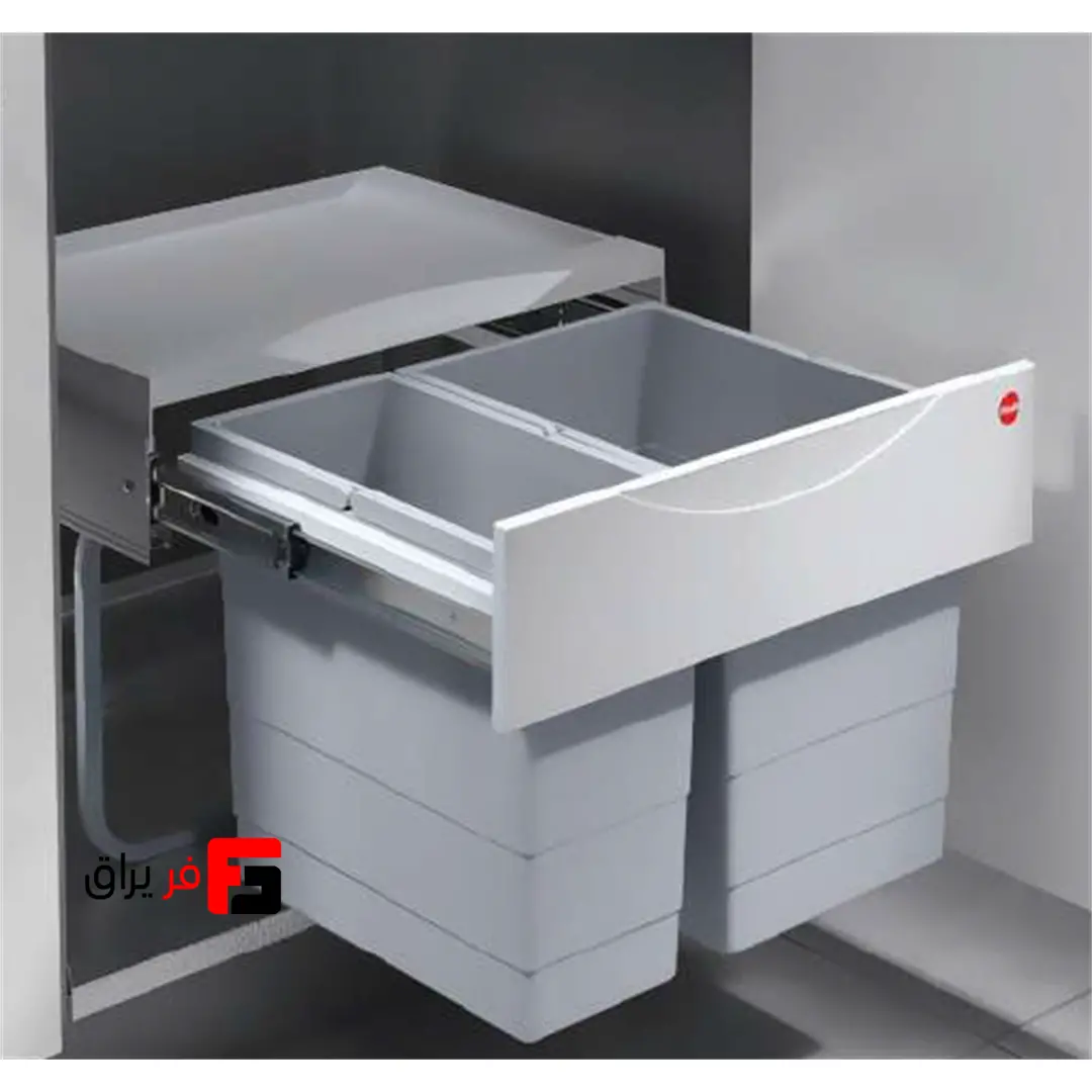 سطل چندمنظوره توکار متصل به کف هایلو مدل Ramsper Tandem S فانتونی Q150 مناسب یونیت 500 میلی‌متر