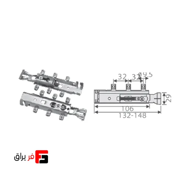 فیتینگ قابل ریگلاژ فانتونی مدل H4 کد M104