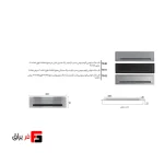 قاب داکت لولایی آلومینیومی با درب آرامبند عمق 28mmطول 300mm عرض 90mm فانتونی T342,T341,T340