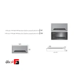 قاب داکت لولایی آلومینیومی مدل اکو رنگ سیلور ،مشکی عمق 25mm طول 160mm عرض 80mm فانتونی T357,T358