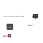 قاب داکت مربع رومیزی PVC رنگ مشکی پودری عمق 24mm قطر 95 فانتونی T390