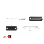 قاب داکت پلاستیکی رومیزی با جای قلم و خودکار بدون سوکت رنگ مشکی عمق 26mm طول 294mm عرض 119mm فانتونی T349