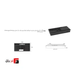 قاب داکت پلاستیکی رومیزی فانتونی با جای قلم و خودکار مشکی مدل T348