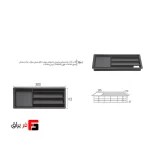 قاب داکت پلاستیکی رومیزی فانتونی با دیوایدر نوشت افزار مشکی مدل T361