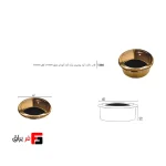 قاب داکت گرد رومیزی گلد آنودایز فانتونی T380