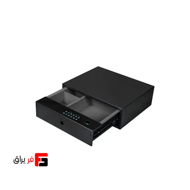 باکس امنیتی ریلی دیجیتال با اثر انگشت ملونی کد 8050 رنگ مشکی طوسی سایز 500