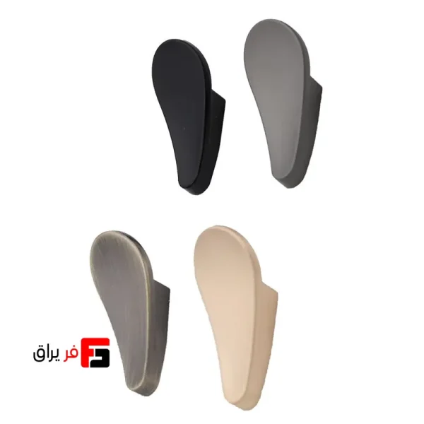 جالباسی دیواری ملونی 2002 رنگ کروم و نقره ای مات و زیتونی و طوسی و طلایی خشدار