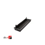 جاکابلی آلومینیومی به همراه گردگیر و Soft Closing ملونی رنگ آلومینیوم مات و مشکی سایز 300×96 مدل 6020