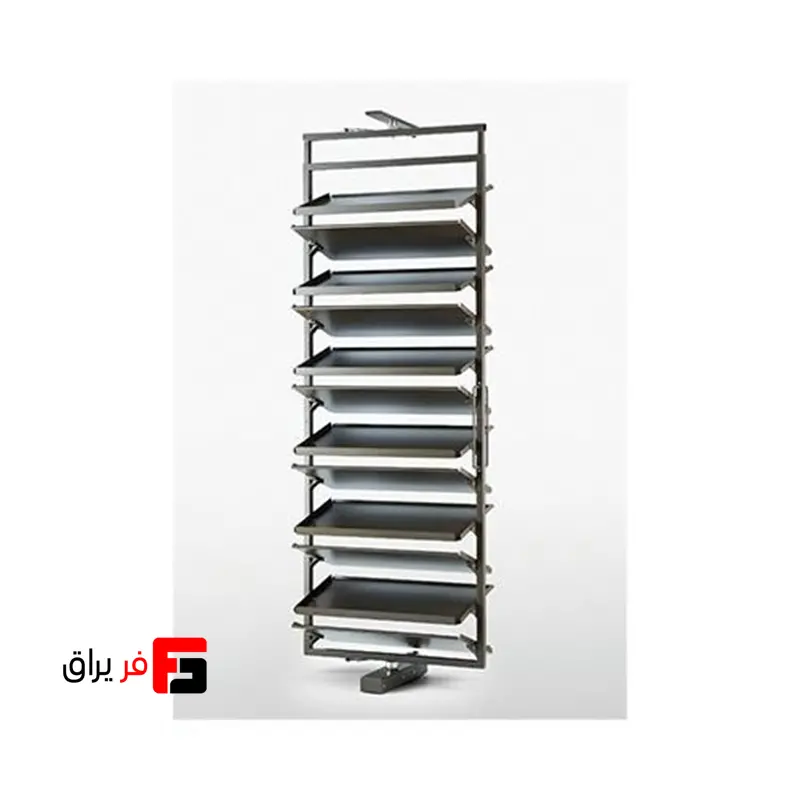 جاکفشی گردان 6 طبقه برند ملونی کد WS 4518 E رنگ موکا عرض 70 سانتی متر ارتفاع 1080~1370 میلی متر