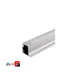 دستگیره شاخه‌ای مخفی کمدی L یک طرفه ملونی کد 7005 (شاخه 2.7 متری) – رنگ‌های کروم و شامپاینی