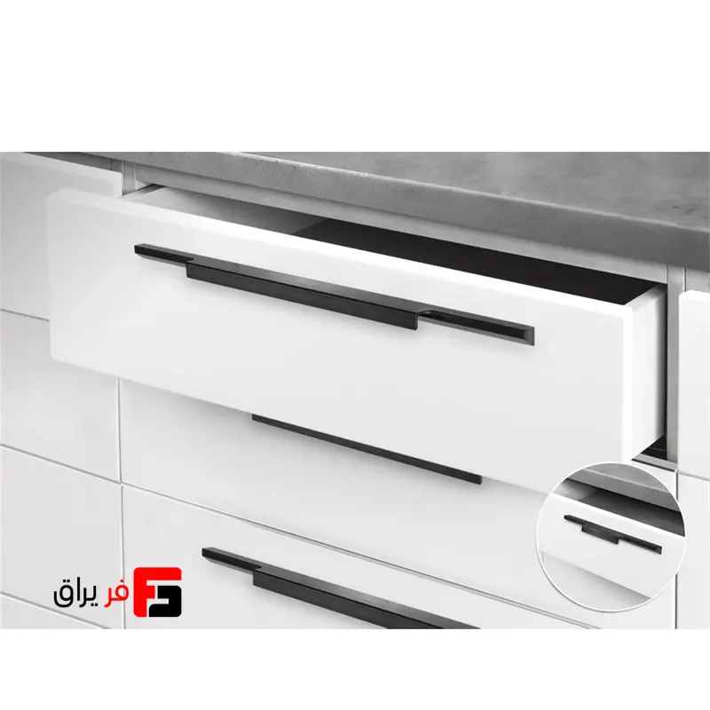 دستگیره شاخه‌ای ملونی مدل 7019 Black Line رنگ مشکی (سایز 15، 20، 30، 40، 50، 60، 70 سانتی‌متر)