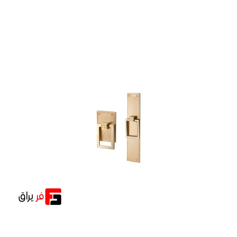 دستگیره کمد و کابینت ملونی مدل ML398 طلایی خشدار سایز 3.2 و 12.8 سانتی متری