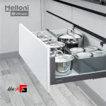 ریل مجیک باکس بلند با بدنه شیشه LED یونی هوپر طوسی تیره ارتفاع 170 میلی‌متر مدل DBE.A سایز 30،35،40،45،50 سانتی‌متر