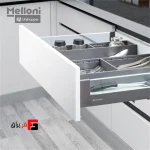 ریل مجیک باکس کوتاه با بدنه شیشه LED یونی هوپر طوسی تیره ارتفاع 80 میلی‌متر مدل DBF.A سایز 30،35،40،45،50 سانتی‌متر