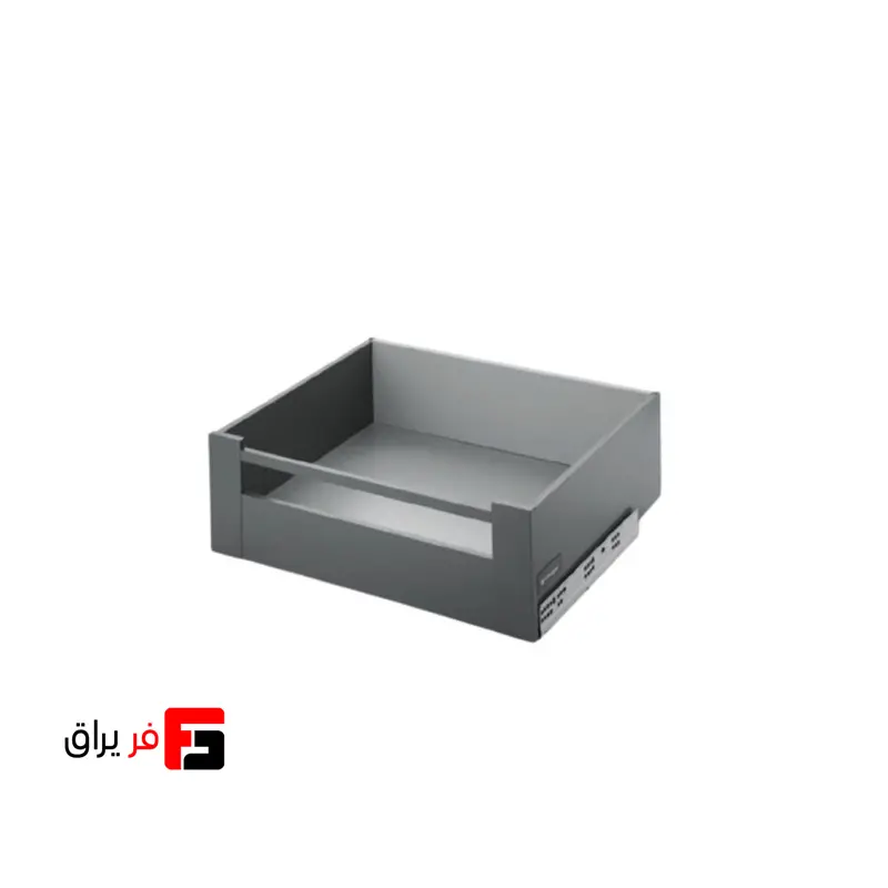لوازم اینر بلند کشو سوپری یونی هوپر طوسی تیره ارتفاع 170 میلی‌متر مدل 6101E4.170-6104E2-6103E3 با کاور، قفل براکت، فرانت جلو و میله گالری 120