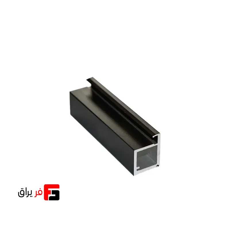 پروفیل شیشه ایتالین 20میلی متر ملونی کد 7134 مشکی مات – مناسب شیشه 4 میلی‌متر طول 3 متر