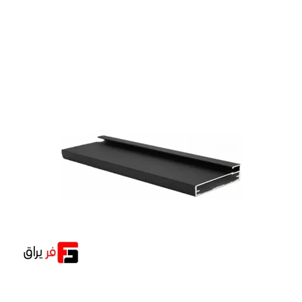 پروفیل شیشه لبه دار ضخامت شیشه 4 میلی متر برند ملونی کد7126 رنگ مشکی و سیلور سایز 3 و 4 متر