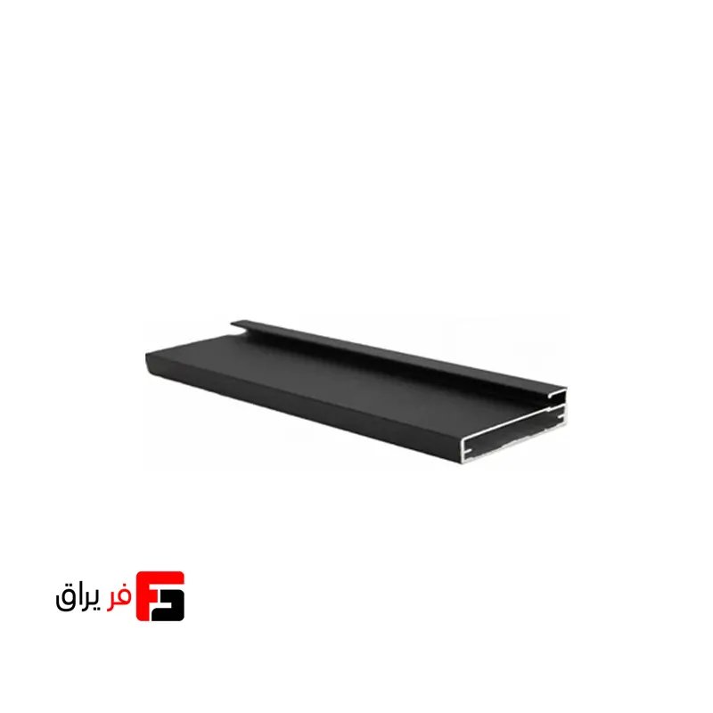 پروفیل شیشه لبه دار ضخامت شیشه 4 میلی متر برند ملونی کد7126 رنگ مشکی و سیلور سایز 3 و 4 متر