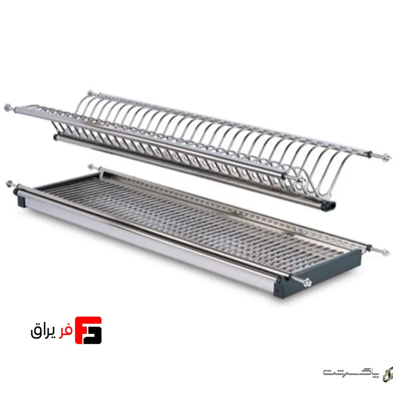 آبچکان دو طبقه ملونی 80 سانتی کد 9108 استیل