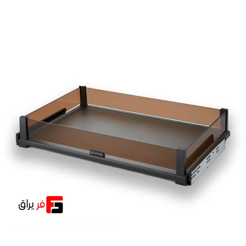 جا البسه ریلی با دیواره شیشه‌ای یونی‌هوپر کد WS4128 رنگ موکا