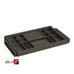 جای اکسسوری چرمی ریلی دارای آرام بند یونی هوپر کد WS4172S رنگ زیتونی عرض ۶۰ و ۹۰ سانتی‌متر