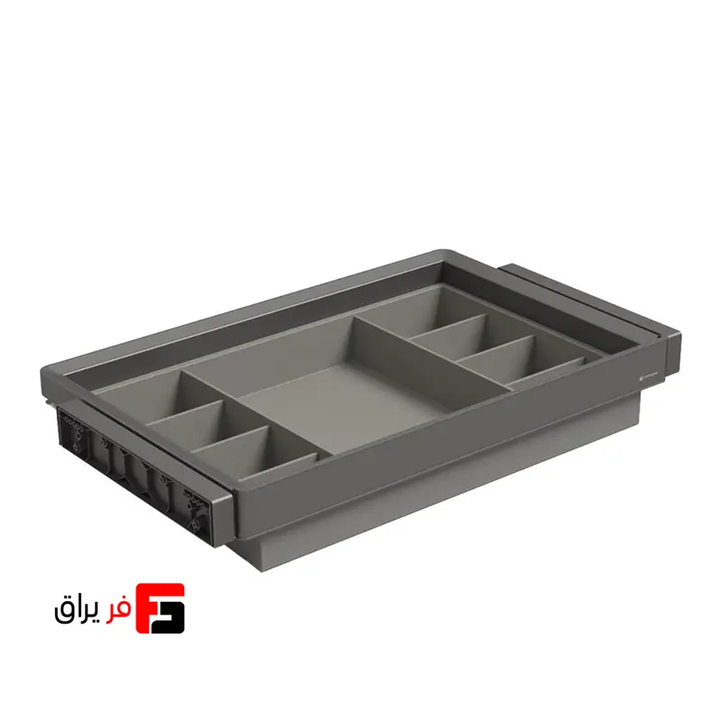 جای اکسسوری چرمی چند منظوره ریلی آرام بند یونی هوپر کد WS4186S.GG رنگ طوسی عرض 60 و90 سانتی متری