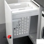 سبد لباس چرک ریلی ملونی کد 9151 حجم 48 لیتر