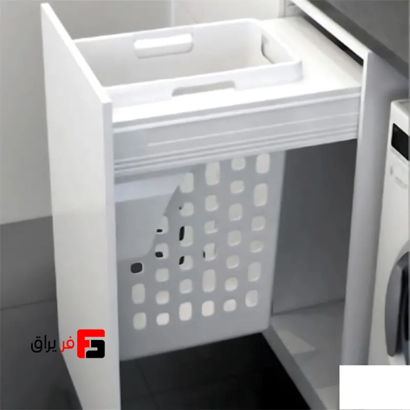 سبد لباس چرک ریلی ملونی کد 9151 حجم 48 لیتر