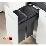 سطل دو مخزنه ریلی آرام‌بند ملونی سری Max Bin کد 9018