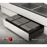 سطل سه مخزنه مدل Easy Fit ملونی کد 9038