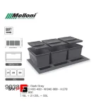 سطل سه مخزنه مدل Easy Fit ملونی کد 9038