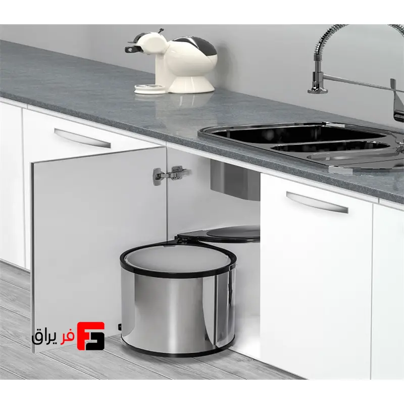 سطل گرد زیر سینک با قابلیت نصب روی درب ملونی کد 9130