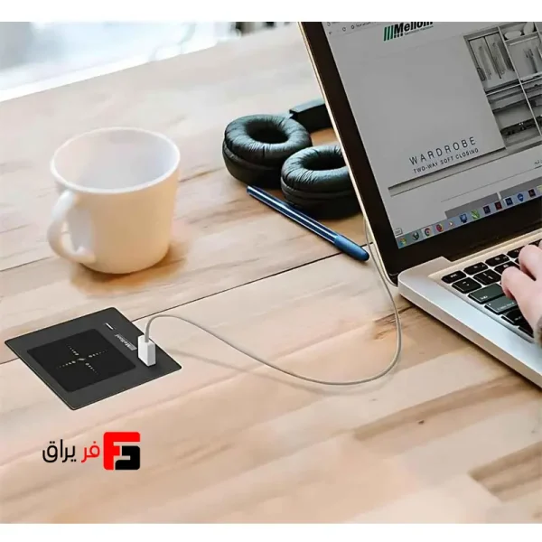 شارژر وایرلس ملونی کد 10060 (به همراه آداپتور و پورت‌های USB)