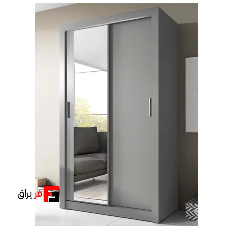 مکانیزم کمد ریلی تاپ لاین توکار دو درب با آرام بند ملونی مدل Slim-2
