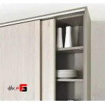 مکانیزم کمد ریلی تاپ لاین توکار دو درب با آرام بند ملونی مدل Universal (ریل ۳ متری)