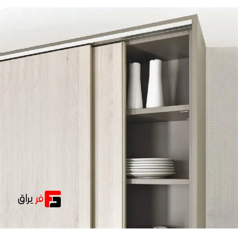 مکانیزم کمد ریلی تاپ لاین توکار دو درب با آرام بند ملونی مدل Universal (ریل ۳ متری)