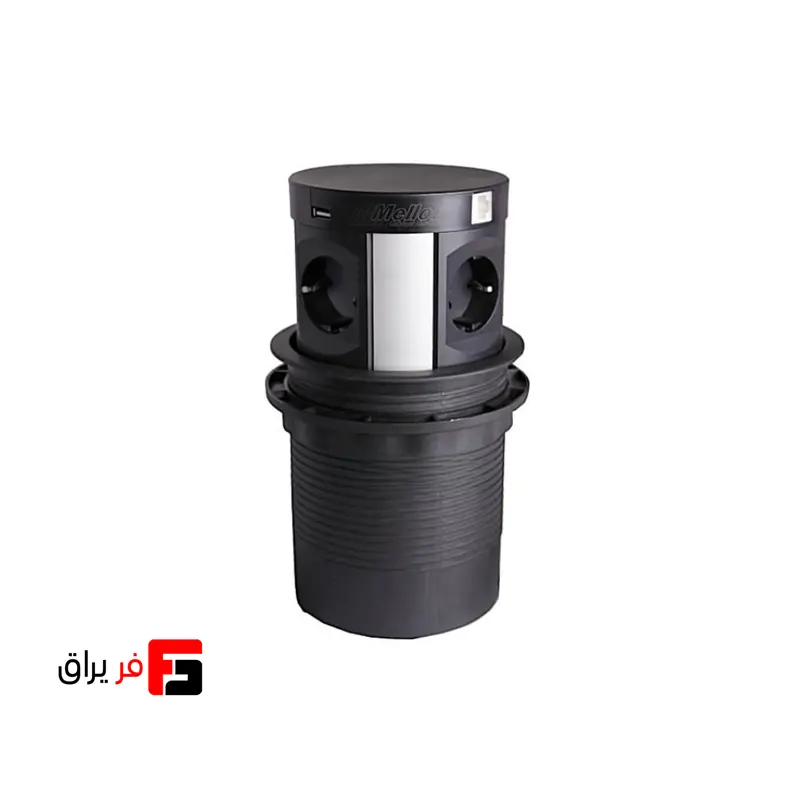 پریز توکار آسانسوری شارژ وایرلس ملونی کد 10026 (مشکی)