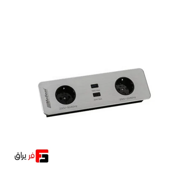 پریز توکار ملونی کد 10056 (فست شارژ Type-C و USB-A) - ۴ رنگ خشدار
